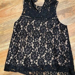 Black lace high neck top by wayf